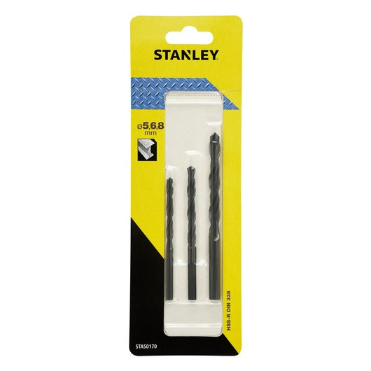 Stanley (STA50170-QZ) 5 - 8mm HSS-R Metal Drill Bit Set (3 pc.)