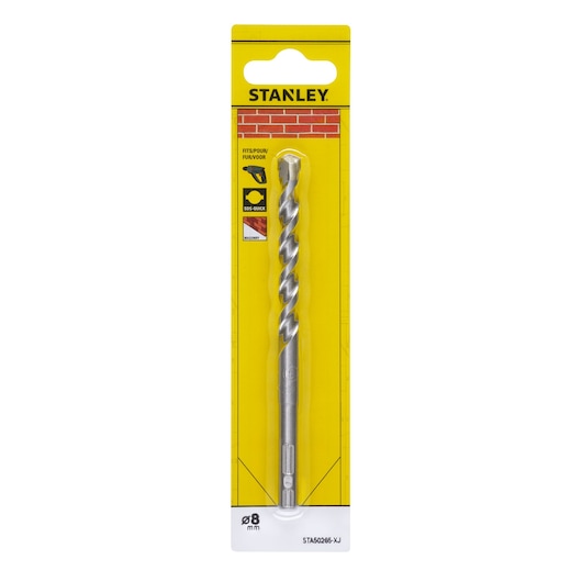 Broca de encaixe rápido SDS Stanley (STA50265-XJ) de 8 mm com canal.