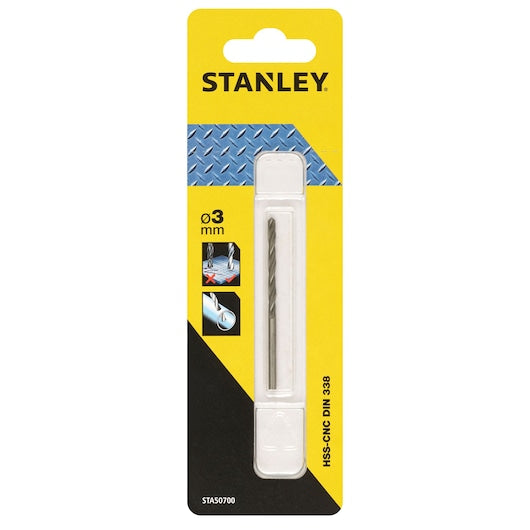 Broca para metal CNC HSS Stanley (STA50700-QZ) 3 x 61 mm
