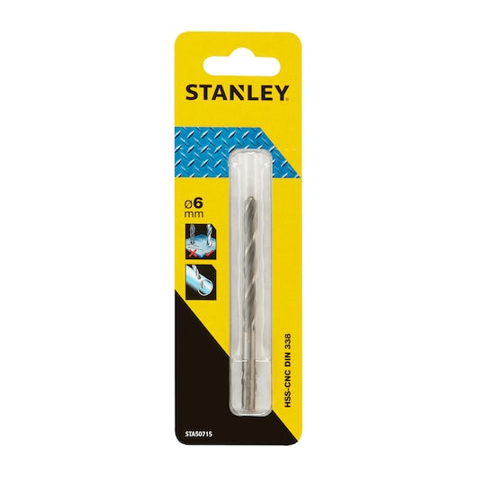 Broca para metal CNC HSS Stanley (STA50715-QZ) 6 x 93 mm