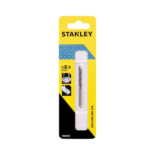 Broca para metal CNC Stanley (STA50753-QZ) 2,5 x 57 mm