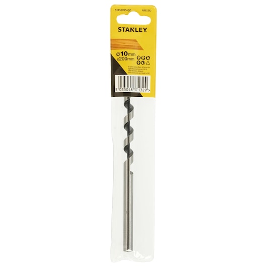 Stanley (STA52095-QZ) 10 x 200mm Auger Wood Drill Bit