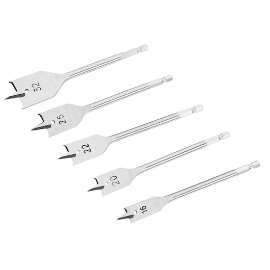 Conjunto de 5 brocas para madeira plana Stanley (STA52275-XJ) de 16 a 25 mm