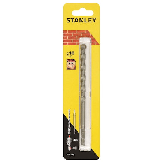 Broca para alvenaria Stanley (STA53028-XJ) 10 x 82 mm com encaixe hexagonal