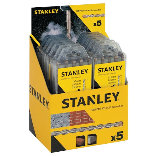 Conjunto de brocas para concreto Stanley (STA54372-XJ) com conexão SDS-PLUS (5 peças)
