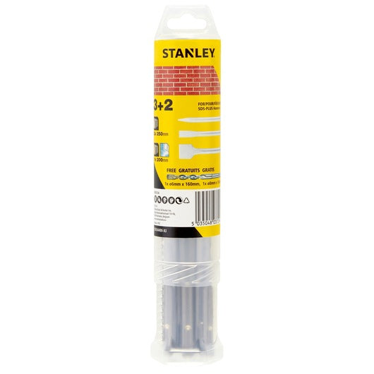 Stanley (STA54400-XJ) Juego de cinceles y brocas de conexión SDS-PLUS (5 piezas)