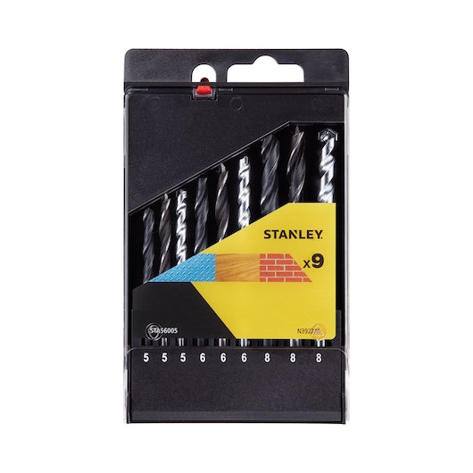 Cassete de brocas mistas Stanley (STA56005-QZ) com 9 peças