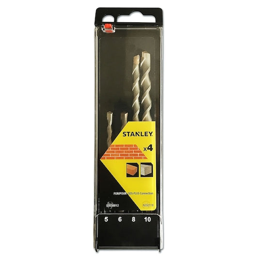 Brocas para concreto Stanley (STA56012-QZ) com encaixe SDS-PLUS de 5 a 10 mm (pacote com 4)