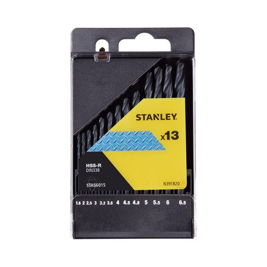 Conjunto de brocas para metal Stanley (STA56015-QZ) 1 - 10mm HSS-R (13 peças)
