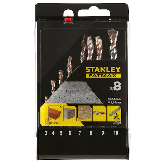Stanley (STA56068-QZ) FATMAX® - Casete de 8 brocas para hormigón de 3-10 mm