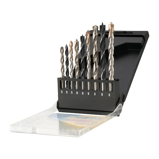 Conjunto de brocas Stanley (STA56073-QZ) HSS-CNC para alvenaria e metal (9 peças)