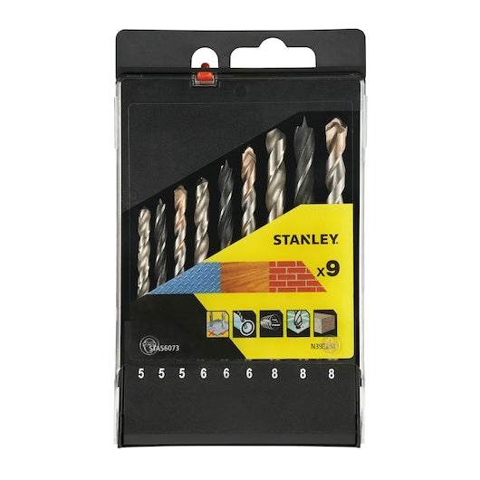 Conjunto de brocas Stanley (STA56073-QZ) HSS-CNC para alvenaria e metal (9 peças)