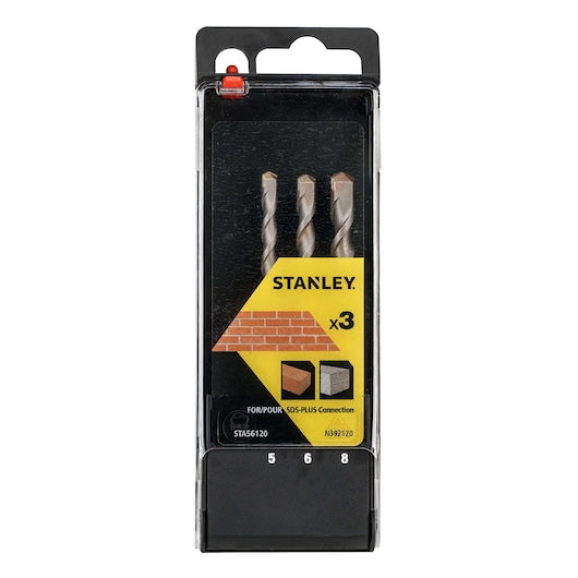 Conjunto de brocas para concreto Stanley (STA56120-QZ) SDS-PLUS com encaixe de 5 mm a 8 mm (3 peças)