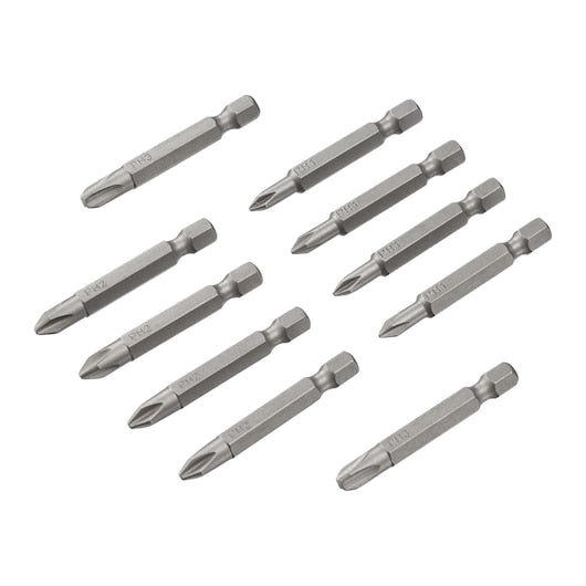 Stanley (STA60260-XJ) Conjunto de 10 Pontas de Chave de Fenda Mistas de 50mm PH, PZ