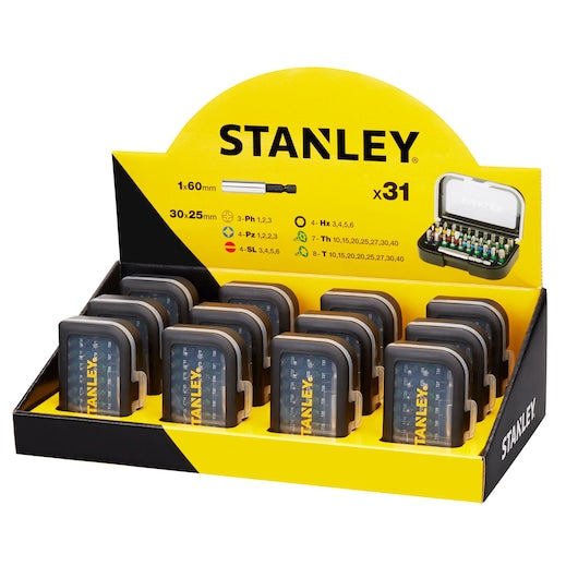 Conjunto Stanley (STA60491M-XJ) 12x 31 peças SDB com código de cores