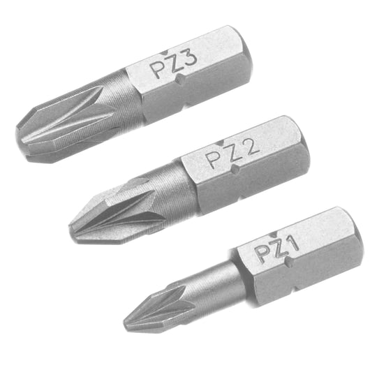 Puntas de destornillador Stanley (STA61043-XJ) PZ1, PZ2, PZ3 de 25 mm (3 piezas)