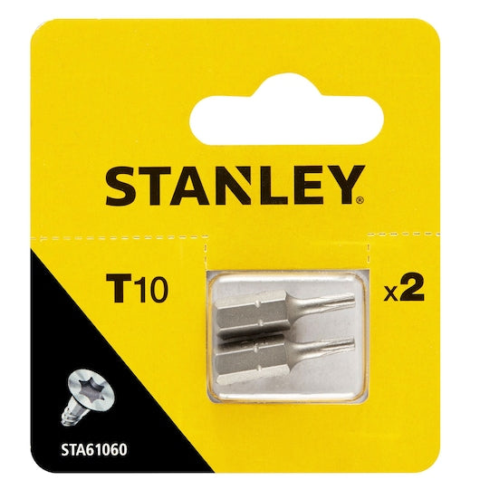 Pontas de chave de fenda Stanley (STA61060-XJ) T10 de 25 mm (pacote com 2)