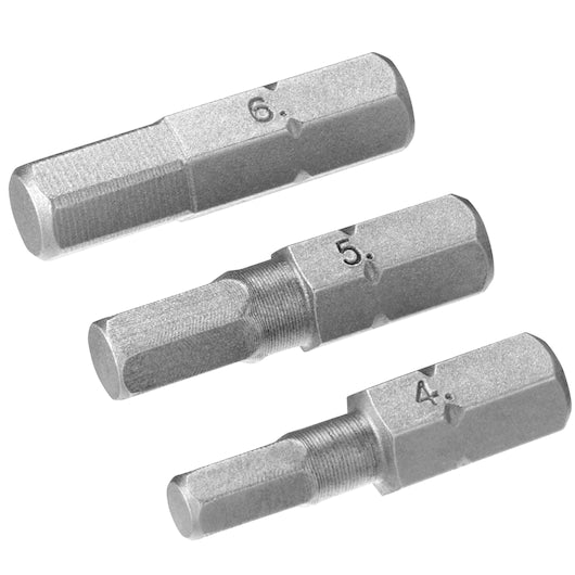 Stanley (STA61083-XJ) Pontas de chave de fenda HEX4, HEX5 e HEX6 de 25 mm (pacote com 3)