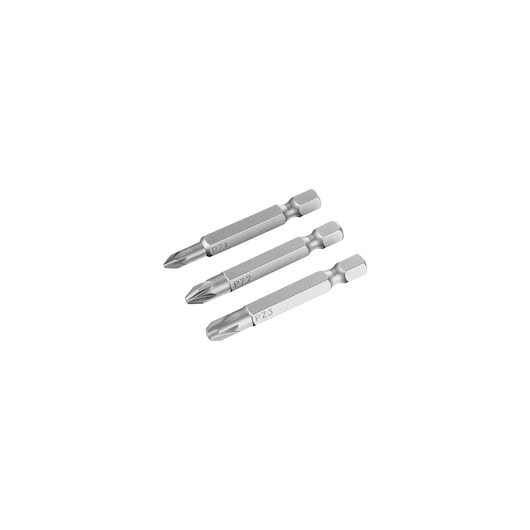 Stanley (STA61180-XJ) Pontas de chave de fenda PZ1, PZ2 e PZ3 de 50 mm (pacote com 3)