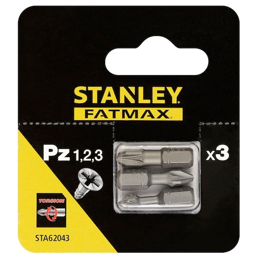 Punta de destornillador de torsión Stanley (STA62043-XJ) FATMAX® de 25 mm PZ1-PZ2