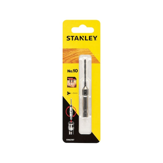 Broca piloto Stanley (STA62507-XJ) con avellanador de 10 x 73 mm