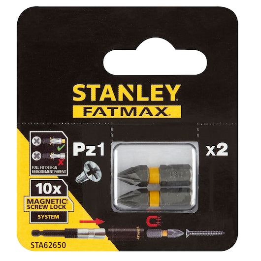 Stanley (STA62650-XJ) Parafuso PZ1 de 25 mm (Pacote com 2)