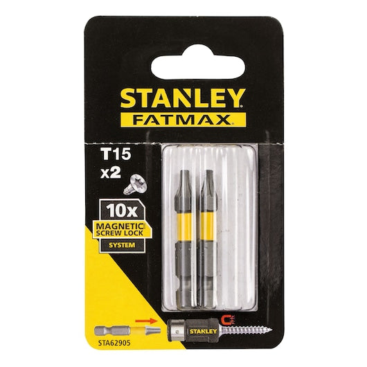 Stanley (STA62905-XJ) Tornillo de seguridad T15 de 50 mm (paquete de 2)