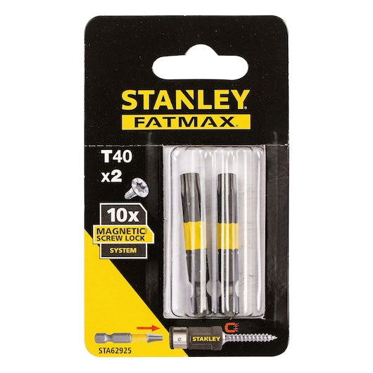 Stanley (STA62925-XJ) Tornillo de seguridad T40 de 50 mm (paquete de 2)
