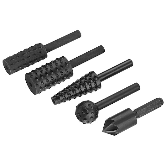Conjunto de 5 limas mistas Stanley (STA66190-QZ) com escareador para madeira e metal.