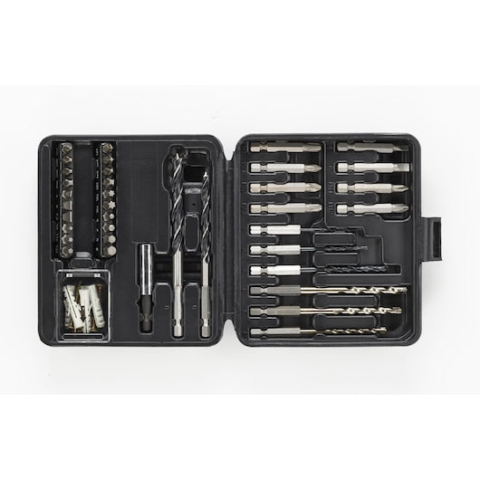Conjunto de 37 peças de brocas e aparafusadores com encaixe hexagonal misto Stanley (STA66418-XJ)