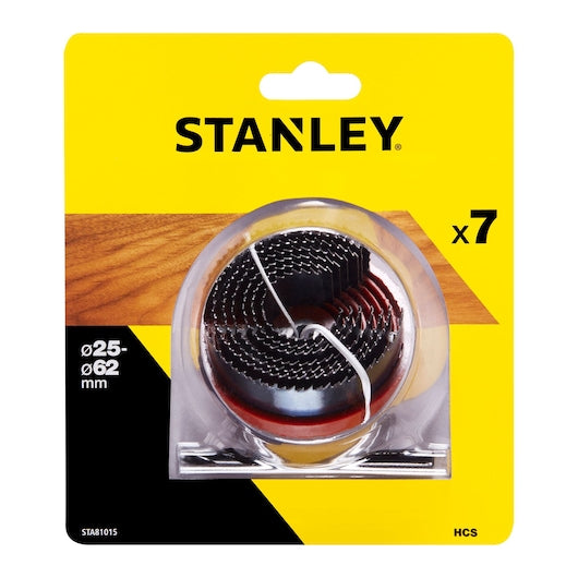 Stanley (STA81015-XJ) HCS Holesaw Set With Plastic Mandrel (25/32/38/45/50/56/62mm)