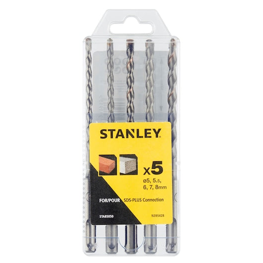 Stanley (STA85050-XJ) Casete de 4 brocas para hormigón con conexión SDS-PLUS de 5-8 mm x 160 mm