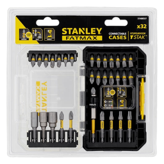 Conjunto de 32 bits de chave de fenda Stanley (STA88557-XJ) FATMAX® com torção mista.