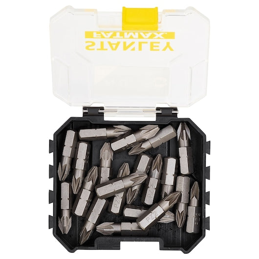Stanley (STA88567-XJ) FATMAX® 25mm Pontas de Chave de Fenda para Armazenamento em Massa (PZ2 x20)