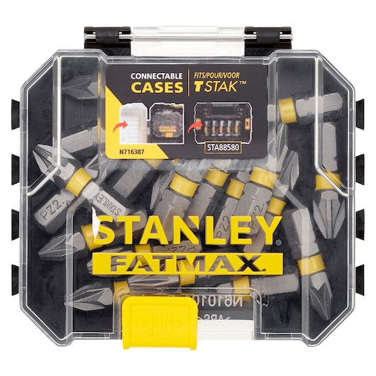 Stanley (STA88568-XJ) FATMAX® 25mm Ponta de chave de fenda de torção para armazenamento em grande quantidade PZ2 x20