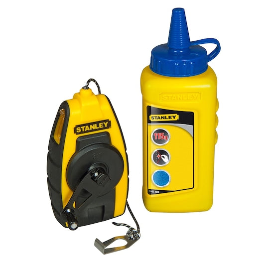 Carretel de linha de giz compacto Stanley (STHT0-47244) de 9 mm com giz azul