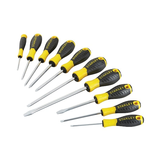 Conjunto de 10 chaves de fenda Stanley (STHT0-60211) Essential.