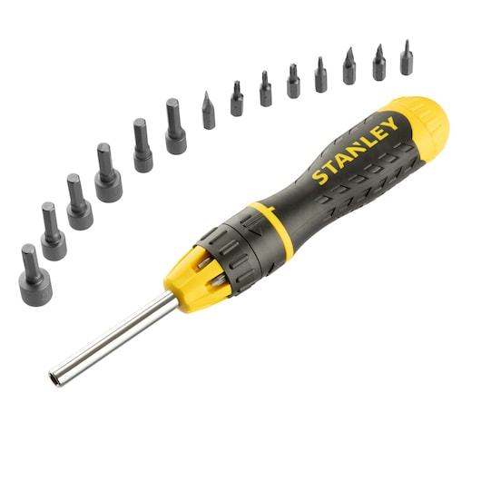 Conjunto de Chaves de Fenda com Roquete Stanley (STHT0-62574) MultiBit (20 peças)
