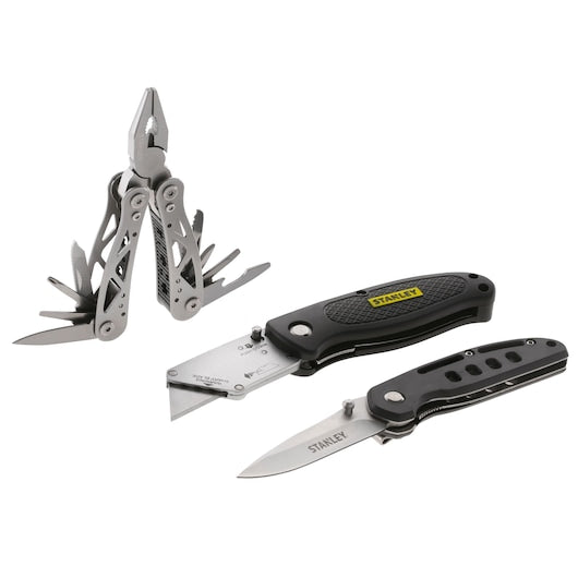 Conjunto de 3 ferramentas multifuncionais e facas Stanley (STHT0-71029) FATMAX®