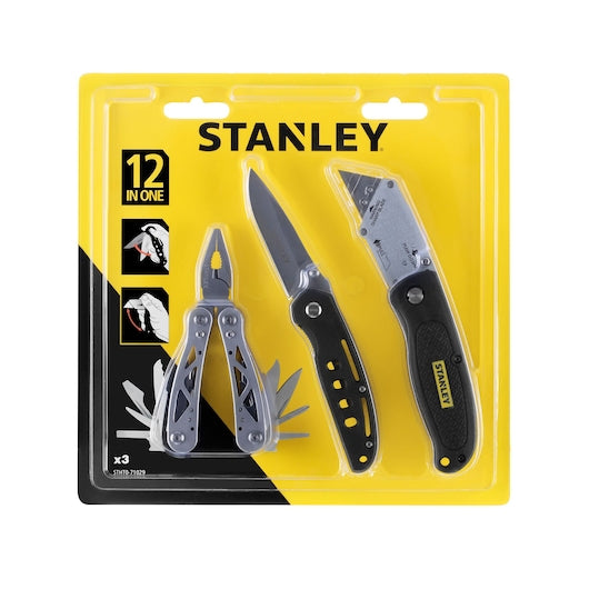 Conjunto de 3 ferramentas multifuncionais e facas Stanley (STHT0-71029) FATMAX®