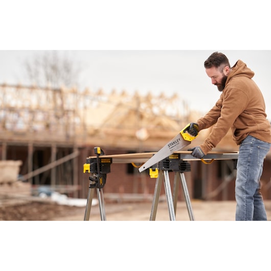 Serra manual Stanley TradeCut™ de 22 polegadas (550 mm) e 8 dentes por polegada (TPI) (STHT1-20352)