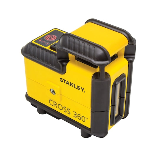 Nível a laser vermelho Stanley (STHT77640-1) com linhas cruzadas de 360°, tripé e estojo.