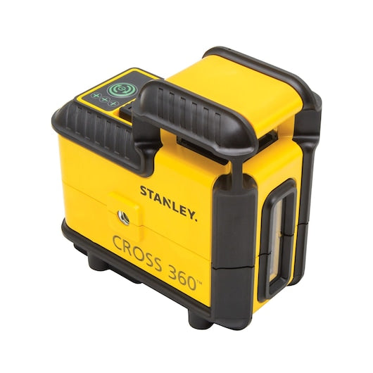 Nível a laser Stanley (STHT77641-1) com linhas cruzadas de 360° na cor verde, com tripé e estojo.