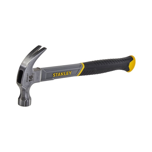 Martelo Stanley (STHT9-51309) de fibra de vidro com garra curva - 450 g / 16 oz com argola para martelo