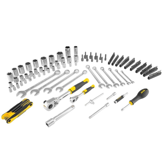 Conjunto de ferramentas para mecânica Stanley (STMT17380-1) de 1/4 a 1/2 polegada (175 peças)
