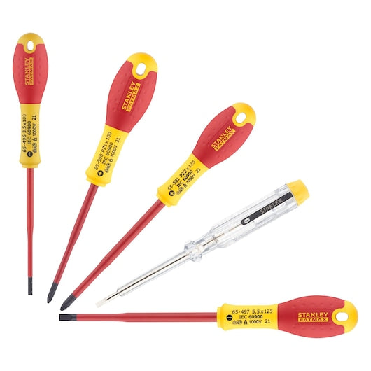 Conjunto de chaves de fenda finas Stanley (XTHT0-62693) VDE PZ (5 peças)