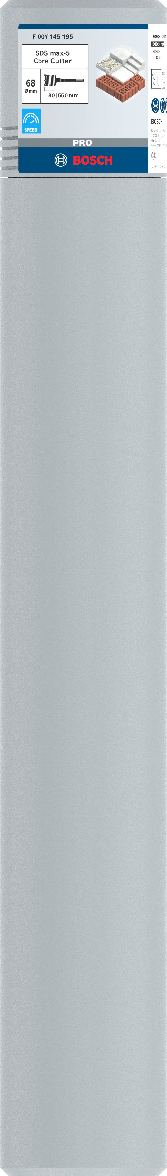 Cortador de núcleo Bosch SDS-Max 9, 68 x 420 x 550 mm