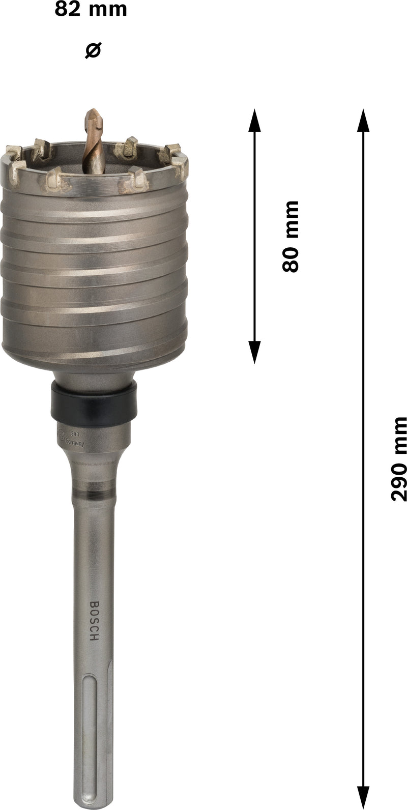 Cortador de núcleo Bosch SDS-Max 9, 82 x 160 x 290 mm