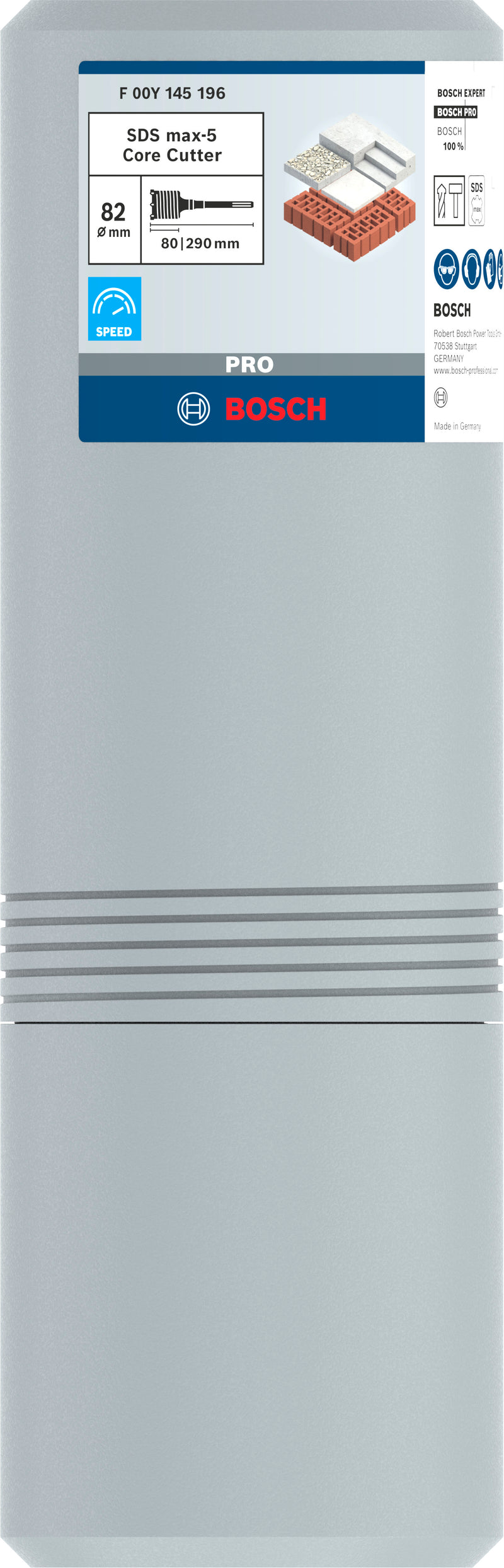 Cortador de núcleo Bosch SDS-Max 9, 82 x 160 x 290 mm