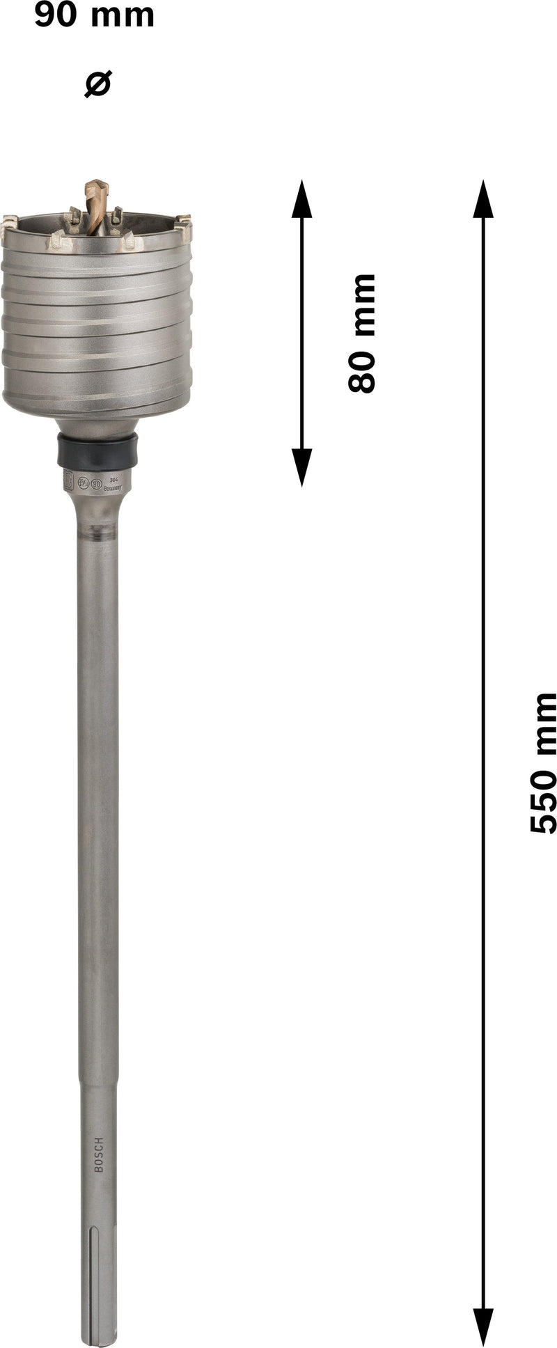 Cortador de núcleo Bosch SDS-Max 9, 90 x 420 x 550 mm